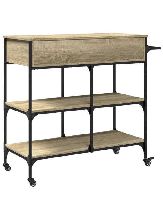 Kuchyňský vozík dub sonoma 105 x 42 x 95 cm kompozitní dřevo