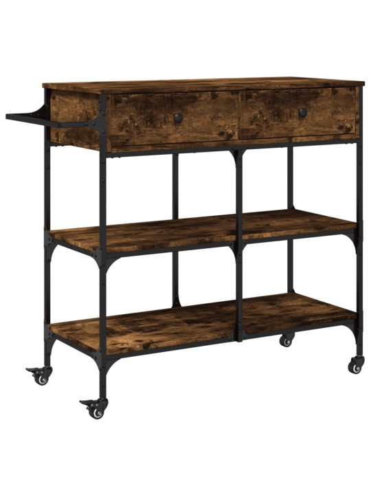 Kuchyňský vozík kouřový dub 105 x 42 x 95 cm kompozitní dřevo