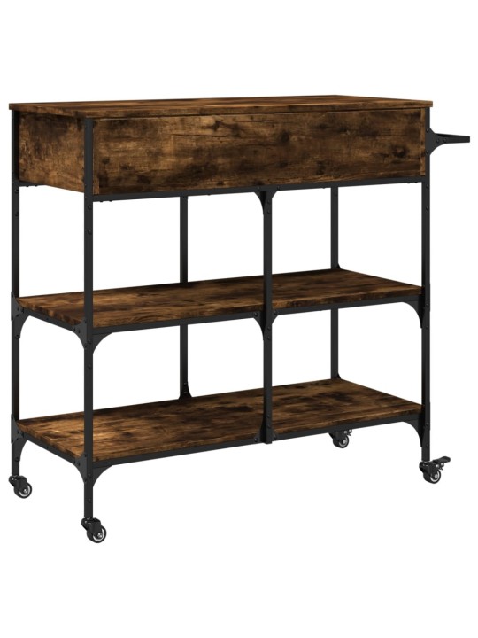 Kuchyňský vozík kouřový dub 105 x 42 x 95 cm kompozitní dřevo