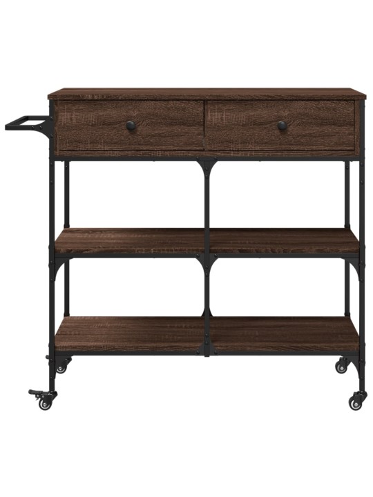 Kuchyňský vozík hnědý dub 105 x 42 x 95 cm kompozitní dřevo
