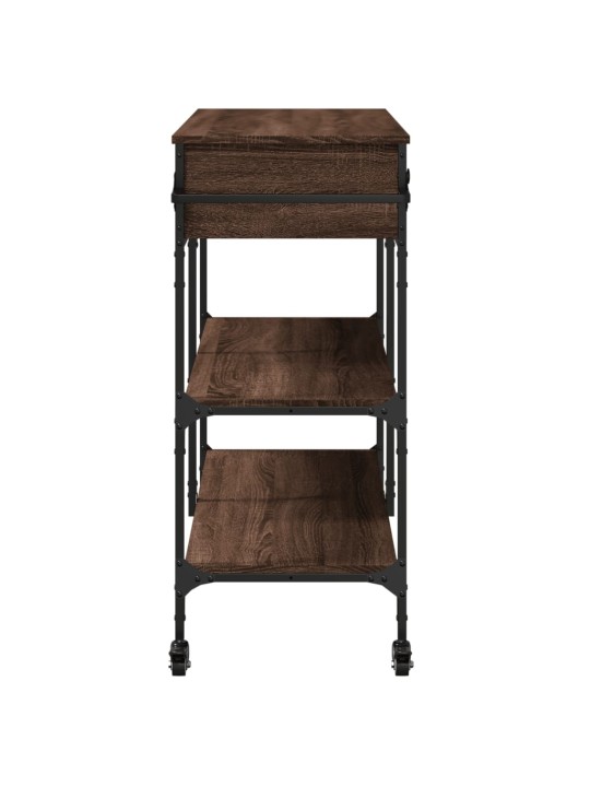 Kuchyňský vozík hnědý dub 105 x 42 x 95 cm kompozitní dřevo