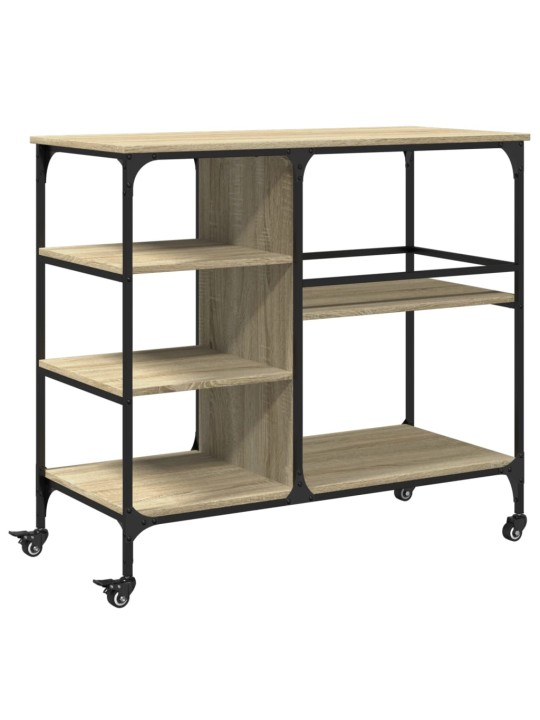 Kuchyňský vozík dub sonoma 100 x 45 x 89,5 cm kompozitní dřevo