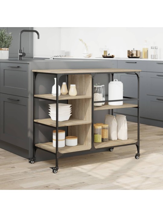 Kuchyňský vozík dub sonoma 100 x 45 x 89,5 cm kompozitní dřevo