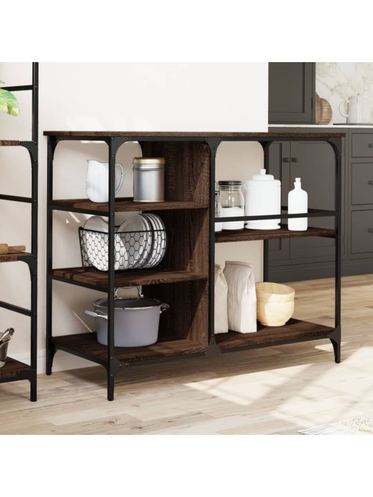 Kuchyňský vozík hnědý dub 100 x 45 x 89,5 cm kompozitní dřevo