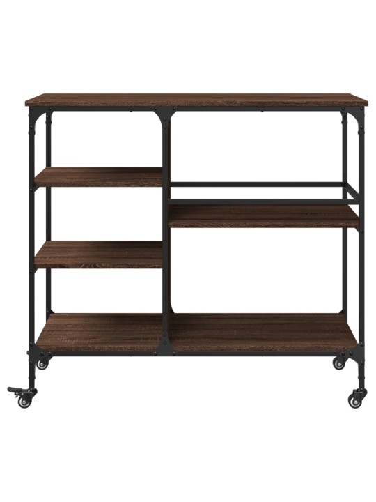 Kuchyňský vozík hnědý dub 100 x 45 x 89,5 cm kompozitní dřevo