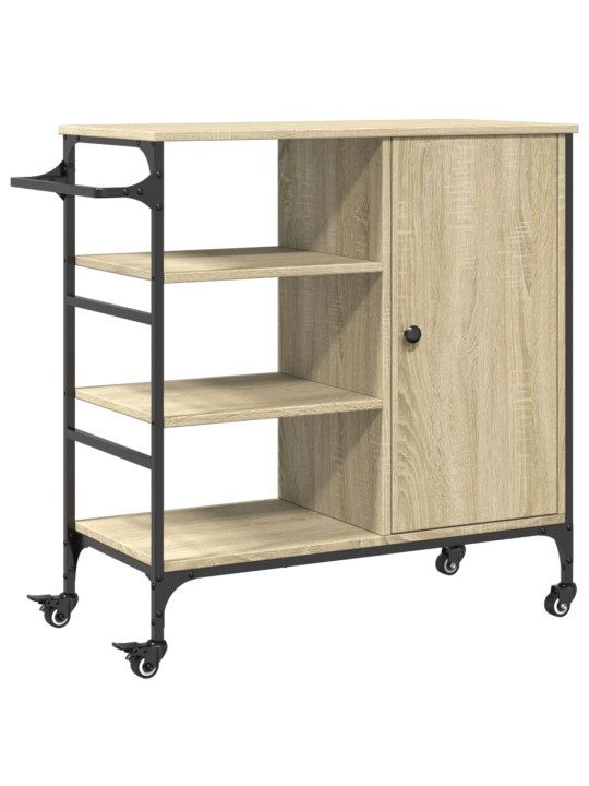 Kuchyňský vozík dub sonoma 87,5x38,5x84,5 cm kompozitní dřevo