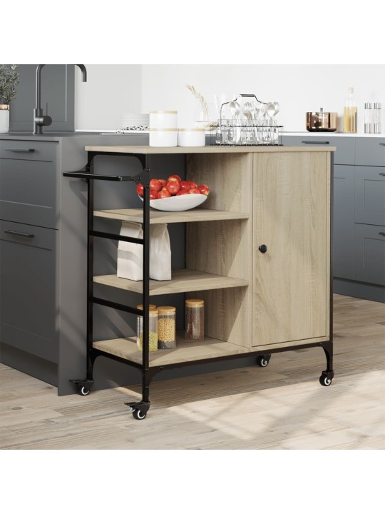 Kuchyňský vozík dub sonoma 87,5x38,5x84,5 cm kompozitní dřevo