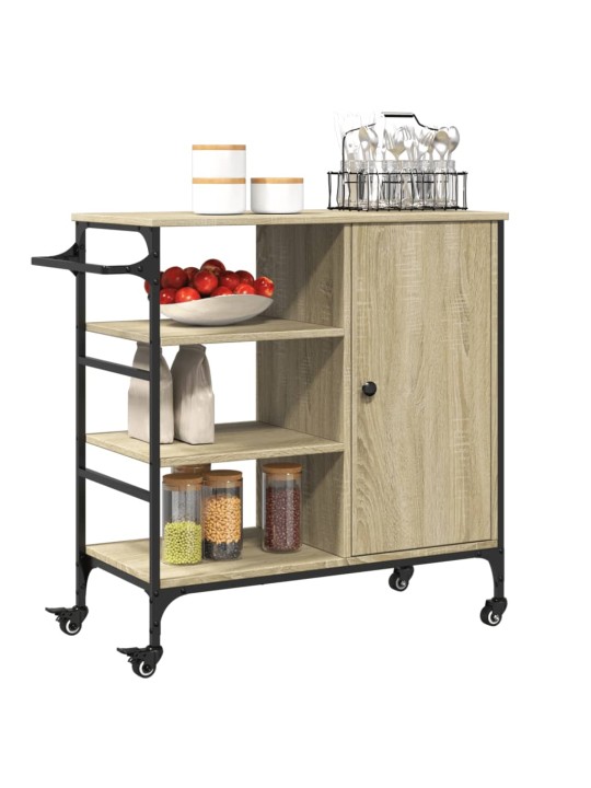 Kuchyňský vozík dub sonoma 87,5x38,5x84,5 cm kompozitní dřevo