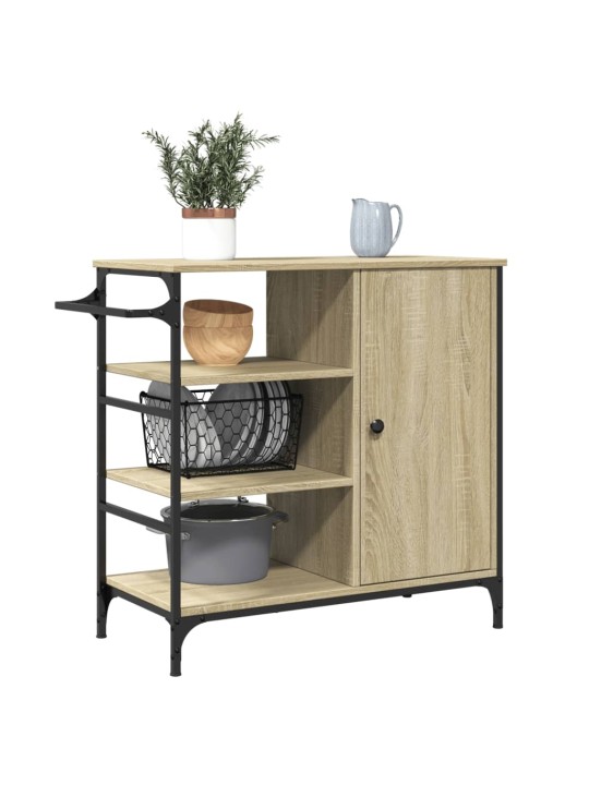 Kuchyňský vozík dub sonoma 87,5x38,5x84,5 cm kompozitní dřevo