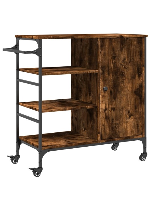 Kuchyňský vozík kouřový dub 87,5x38,5x84,5 cm kompozitní dřevo