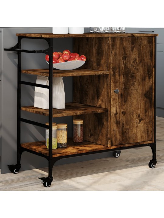 Kuchyňský vozík kouřový dub 87,5x38,5x84,5 cm kompozitní dřevo