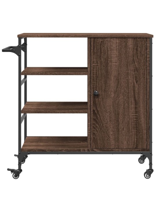 Kuchyňský vozík hnědý dub 87,5x38,5x84,5 cm kompozitní dřevo