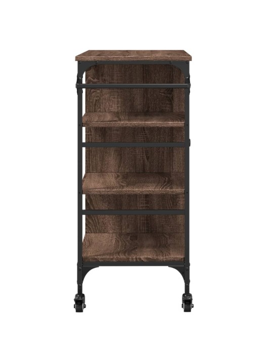 Kuchyňský vozík hnědý dub 87,5x38,5x84,5 cm kompozitní dřevo