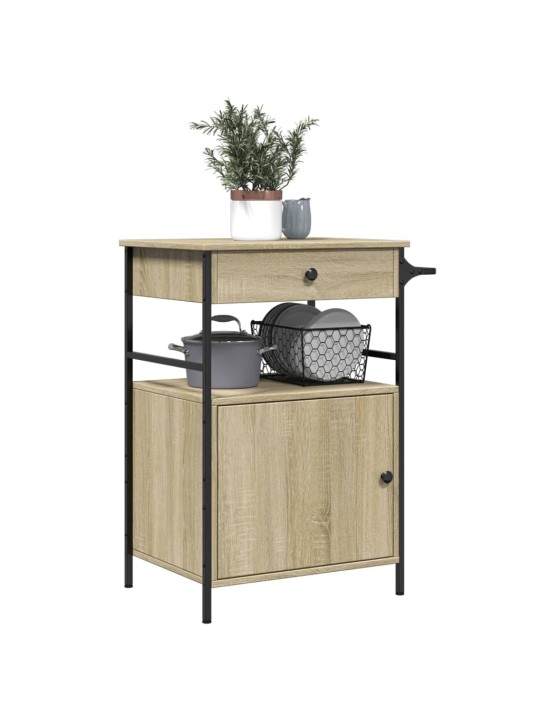 Kuchyňský vozík dub sonoma 56 x 43 x 89,5 cm kompozitní dřevo