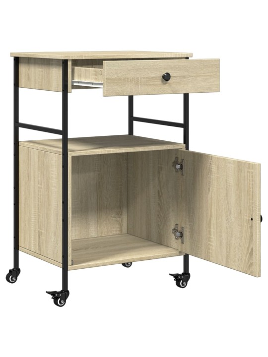 Kuchyňský vozík dub sonoma 56 x 43 x 89,5 cm kompozitní dřevo