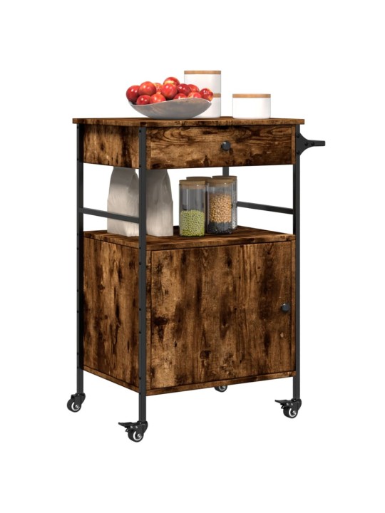 Kuchyňský vozík kouřový dub 56 x 43 x 89,5 cm kompozitní dřevo