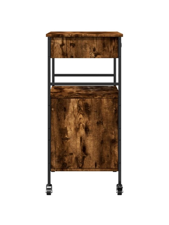 Kuchyňský vozík kouřový dub 56 x 43 x 89,5 cm kompozitní dřevo