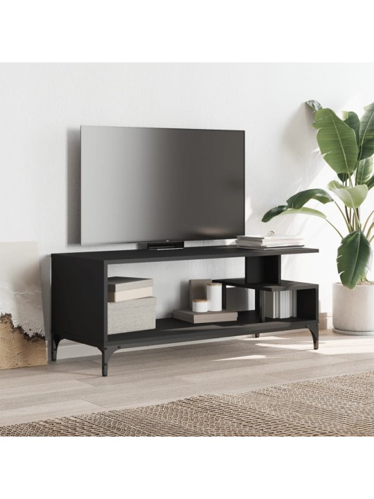 TV stolek černý 102x40x41 cm kompozit a práškově lakovaná ocel