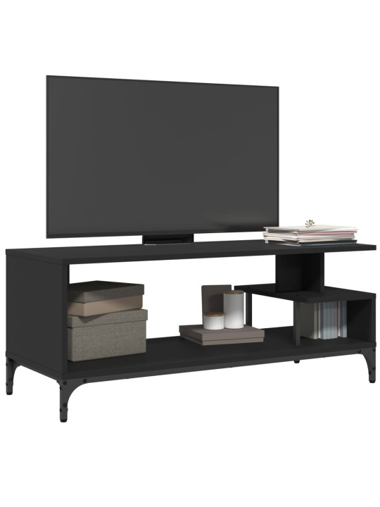 TV stolek černý 102x40x41 cm kompozit a práškově lakovaná ocel