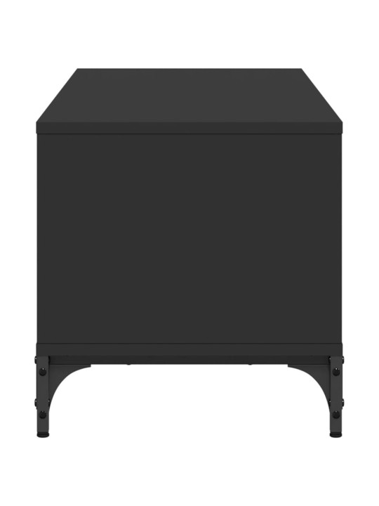 TV stolek černý 102x40x41 cm kompozit a práškově lakovaná ocel