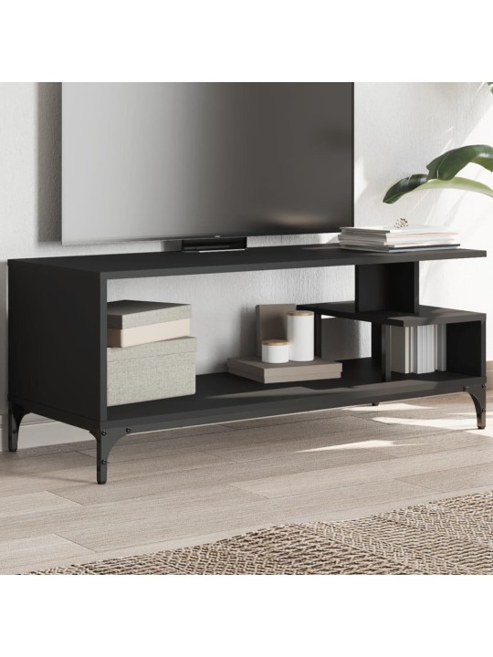 TV stolek černý 102x40x41 cm kompozit a práškově lakovaná ocel