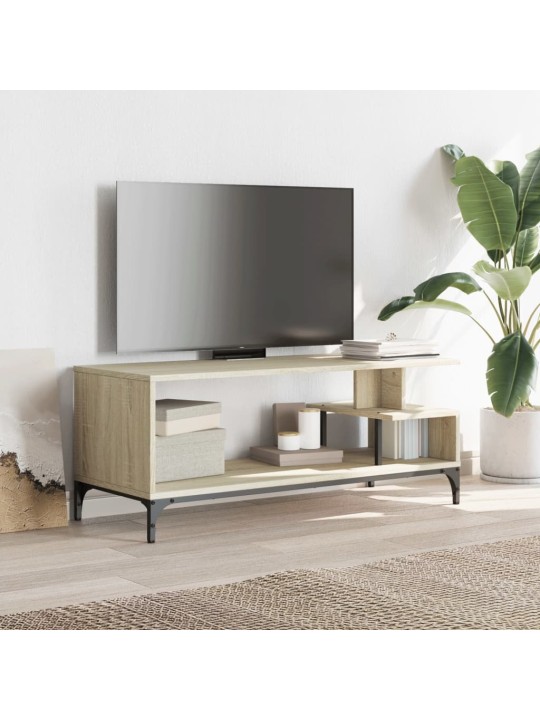 TV stolek dub sonoma 102x40x41 cm kompozitní dřevo a ocel