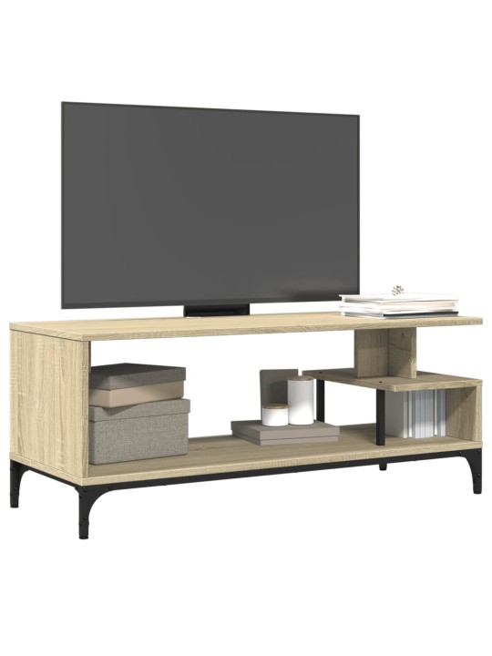 TV stolek dub sonoma 102x40x41 cm kompozitní dřevo a ocel