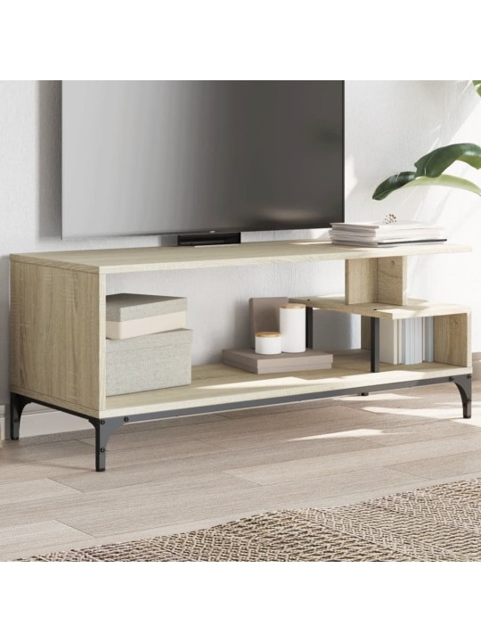 TV stolek dub sonoma 102x40x41 cm kompozitní dřevo a ocel