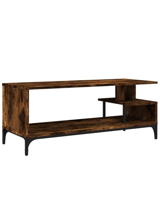 TV stolek kouřový dub 102 x 40 x 41 cm kompozitní dřevo a ocel