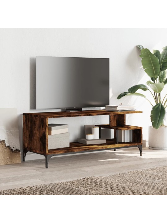 TV stolek kouřový dub 102 x 40 x 41 cm kompozitní dřevo a ocel