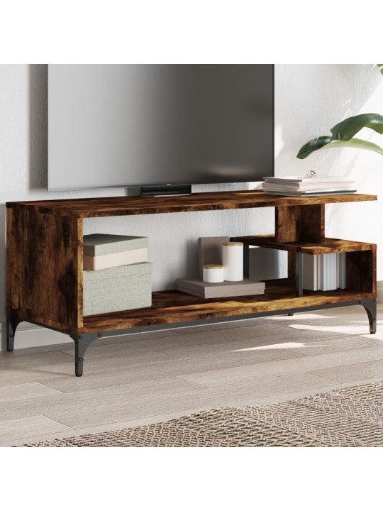 TV stolek kouřový dub 102 x 40 x 41 cm kompozitní dřevo a ocel