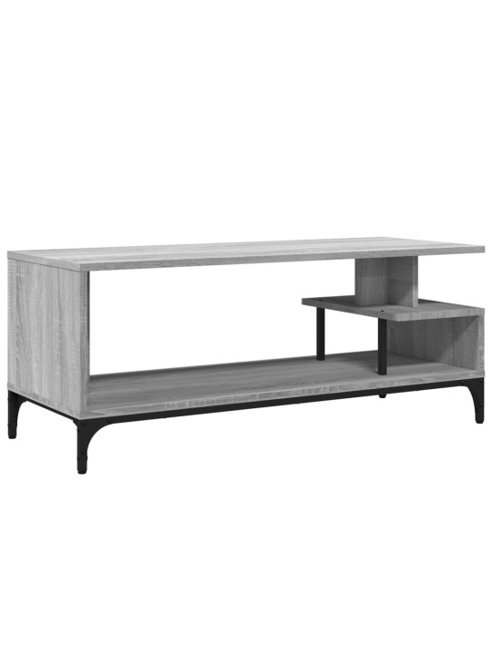 TV stolek šedý sonoma 102 x 40 x 41 cm kompozitní dřevo a ocel