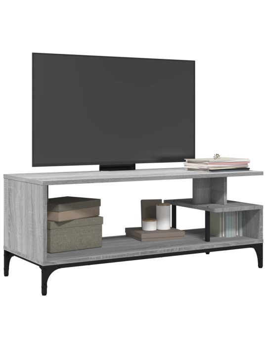 TV stolek šedý sonoma 102 x 40 x 41 cm kompozitní dřevo a ocel