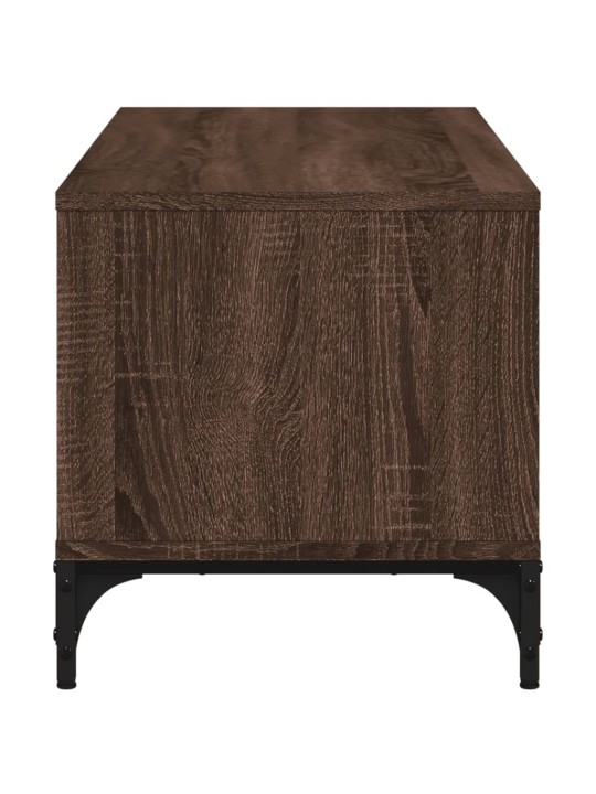 TV stolek hnědý dub 102 x 40 x 41 cm kompozitní dřevo a ocel