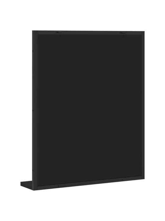 Koupelnové zrcadlo s poličkou černé 50 x 12 x 60 cm kompozit