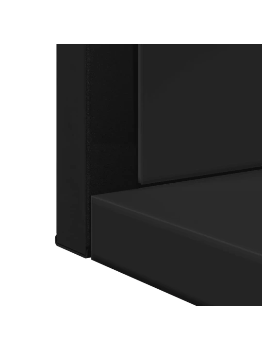 Koupelnové zrcadlo s poličkou černé 50 x 12 x 60 cm kompozit