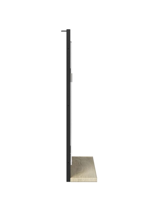 Koupelnové zrcadlo s poličkou dub sonoma 50x12x60 cm kompozit