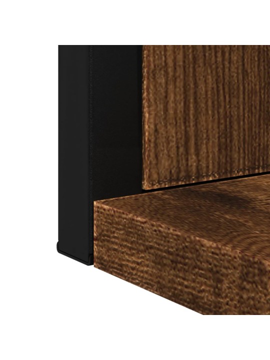 Koupelnové zrcadlo s poličkou kouřový dub 50x12x60 cm kompozit