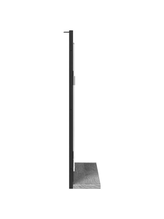 Koupelnové zrcadlo s poličkou šedé sonoma 50x12x60 cm kompozit