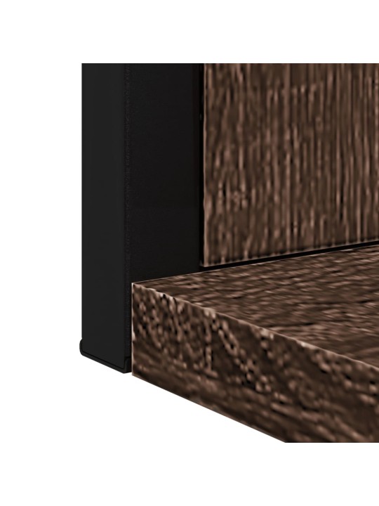 Koupelnové zrcadlo s poličkou hnědý dub 50x12x60 cm kompozit