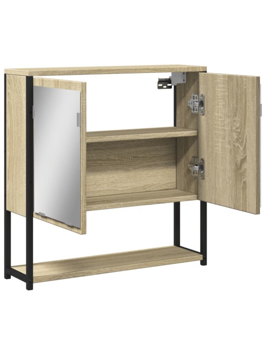 Koupelnová skříňka se zrcadlem dub sonoma 60x16x60 cm kompozit
