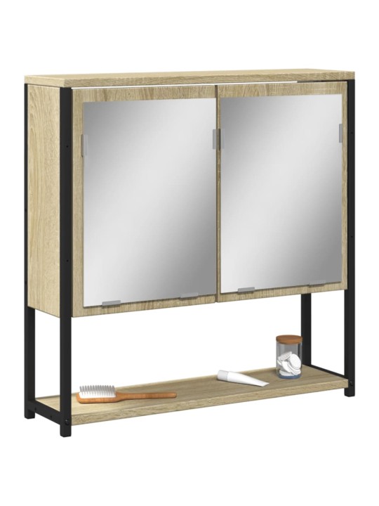 Koupelnová skříňka se zrcadlem dub sonoma 60x16x60 cm kompozit