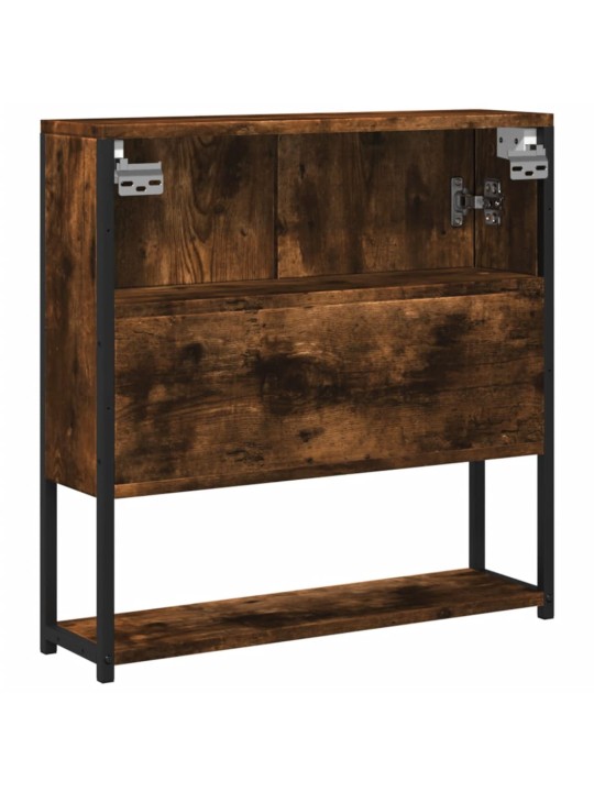 Koupelnová skříňka se zrcadlem kouřový dub 60x16x60 cm kompozit