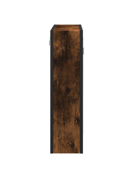 Koupelnová skříňka se zrcadlem kouřový dub 60x16x60 cm kompozit