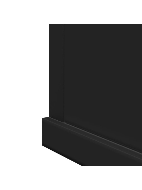 Koupelnová skříňka se zrcadlem černá 42 x 12 x 60 cm kompozit
