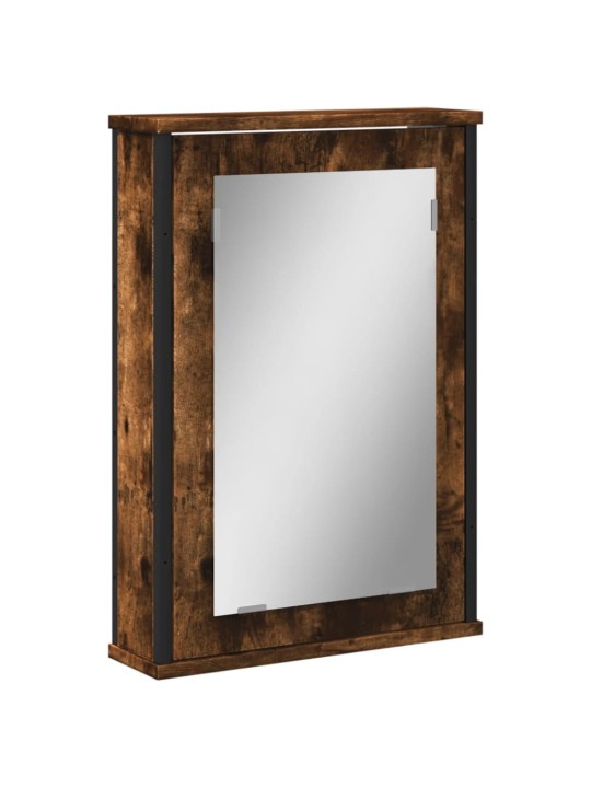 Koupelnová skříňka se zrcadlem kouřový dub 42x12x60 cm kompozit