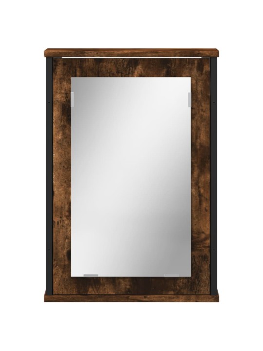 Koupelnová skříňka se zrcadlem kouřový dub 42x12x60 cm kompozit