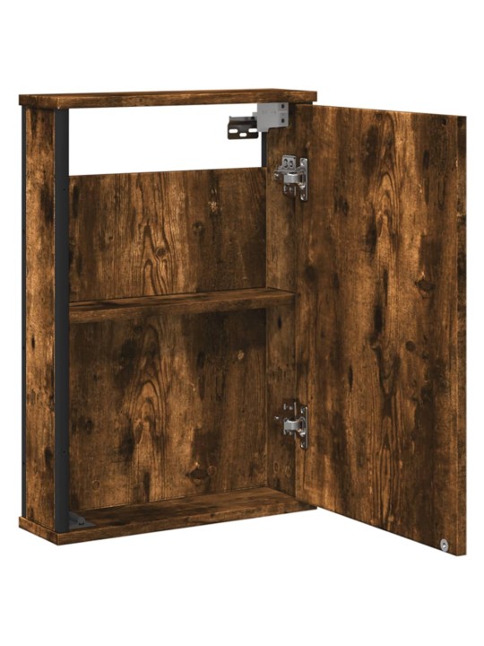 Koupelnová skříňka se zrcadlem kouřový dub 42x12x60 cm kompozit