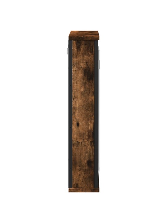 Koupelnová skříňka se zrcadlem kouřový dub 42x12x60 cm kompozit