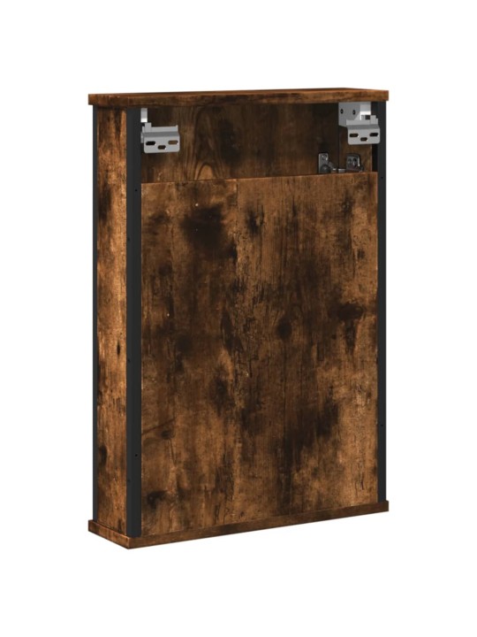 Koupelnová skříňka se zrcadlem kouřový dub 42x12x60 cm kompozit